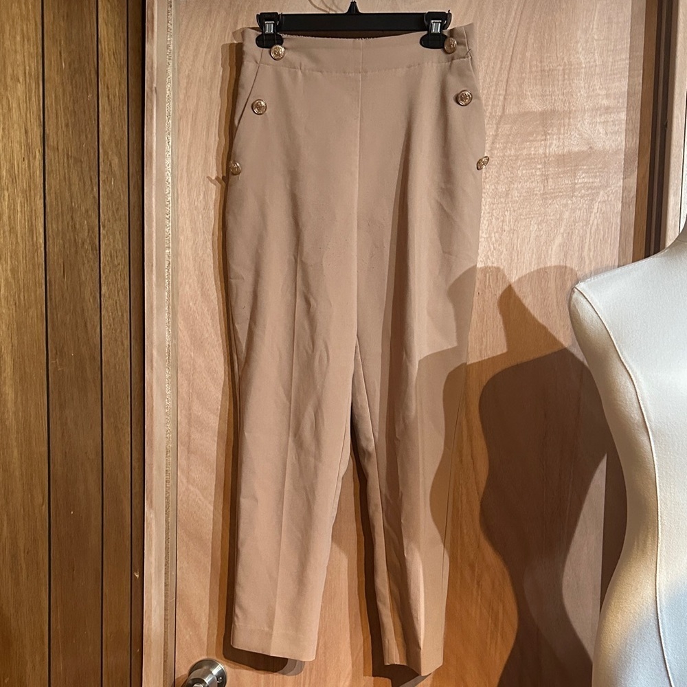 Zara Tan Ankle-Length Women's Pants